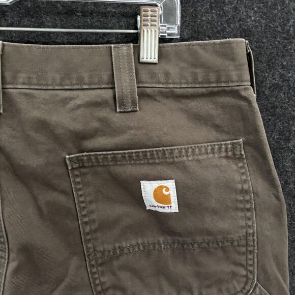 Carhartt Carpenter Pants Men's 36x30 Brown Utility Relaxed Fit Workwear Cotton - Picture 6 of 13